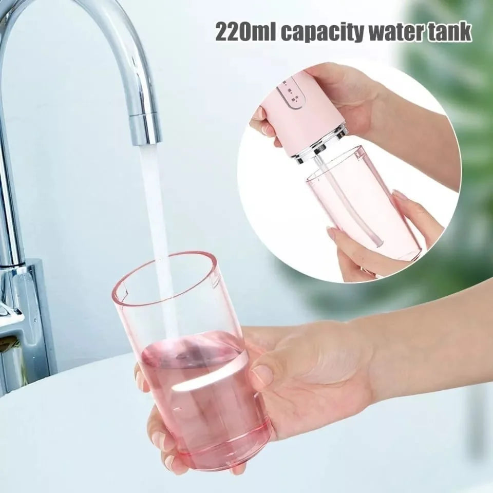 Irrigador Dental Oral Portátil Recarregável USB 220Ml Promoção Limpeza Bocal Jato Forte