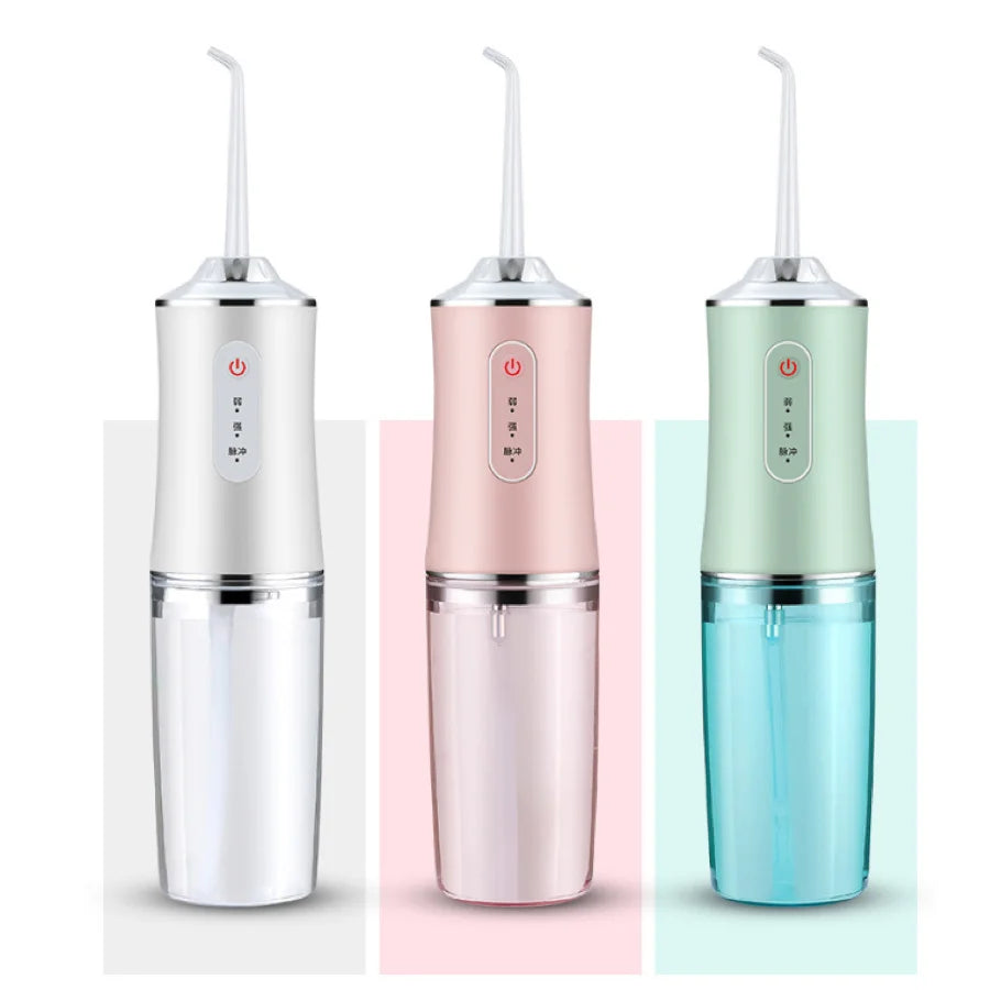 Irrigador Dental Oral Portátil Recarregável USB 220Ml Promoção Limpeza Bocal Jato Forte