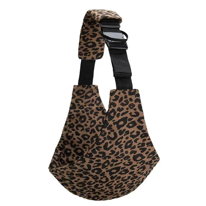 Baby Going Out Safety Carrier Simple Leopard Pattern Portable Front Hug Type Back Baby Out of the Baby Artifact Waist Stool