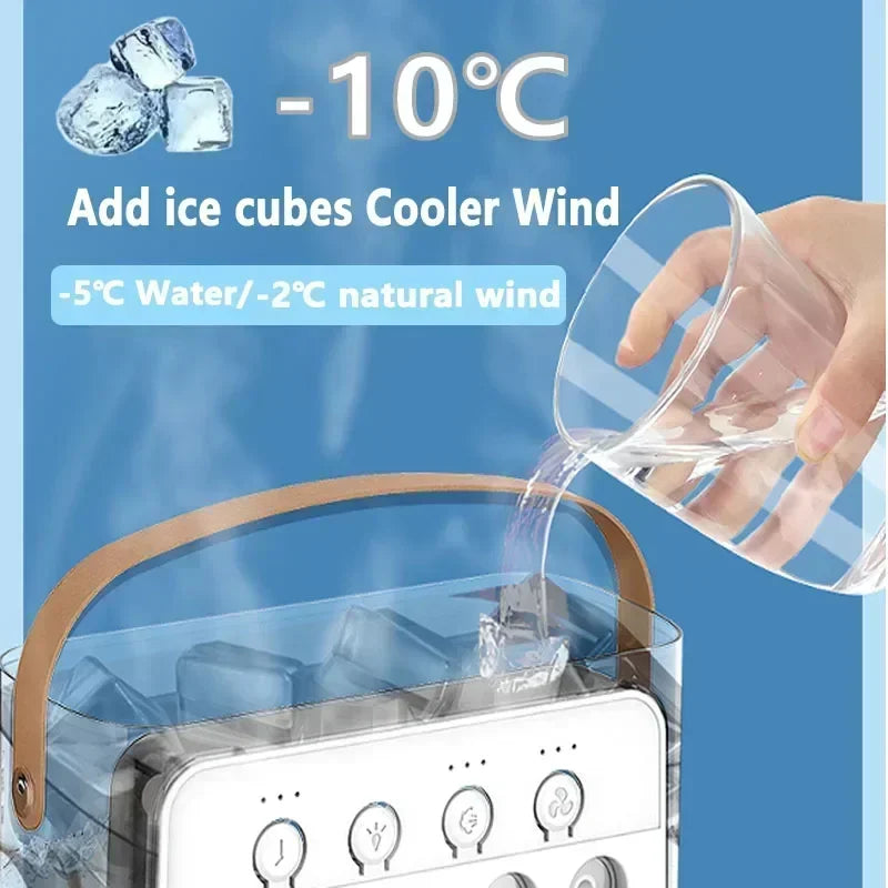 Air Fan Cooler Kipas Fan USB Cooler Fan MINI AIR Humidifier Purifier Mist Portable FAN Kipas Penyejuk 7 Colors Handle